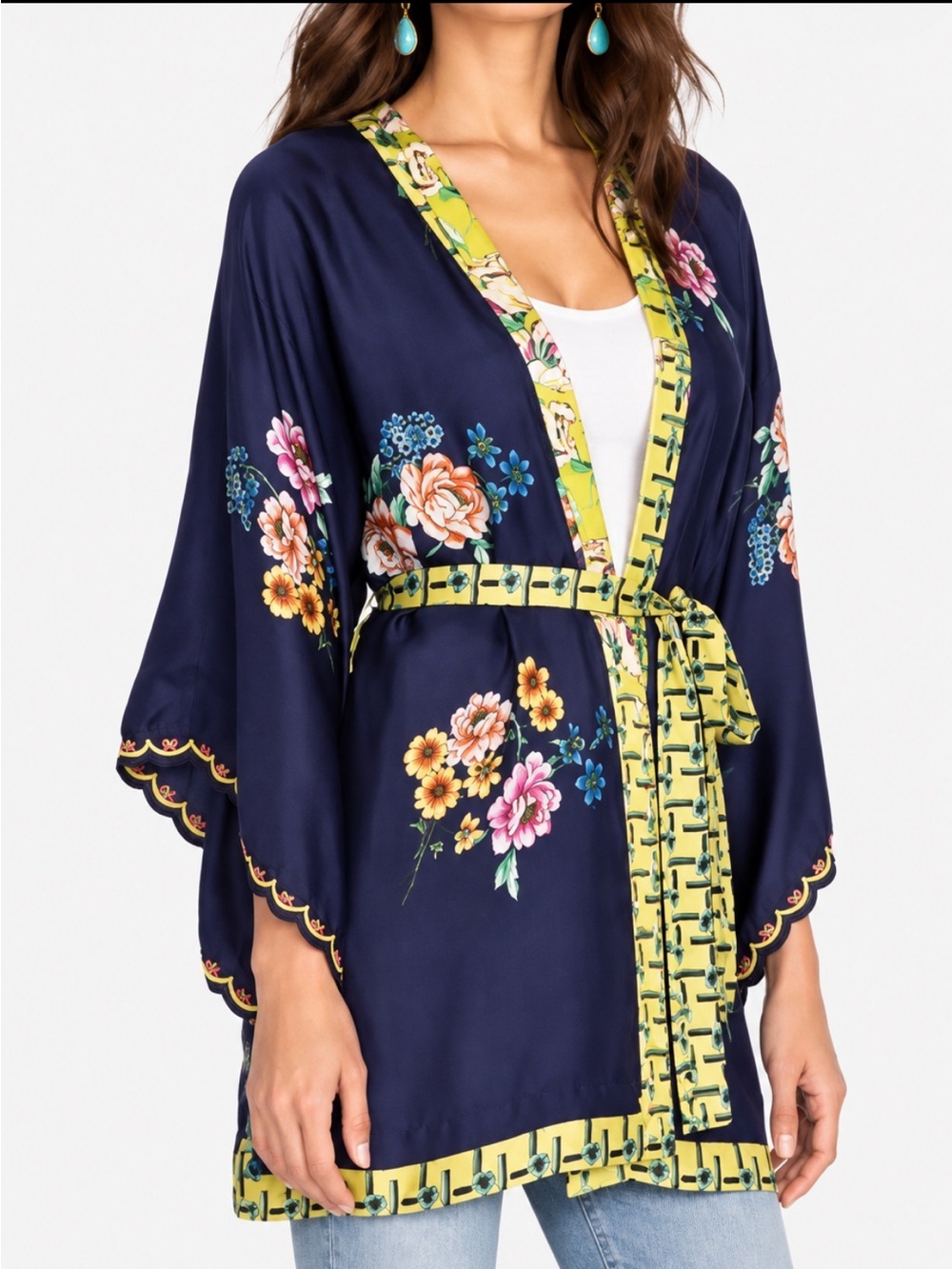 Johnny Was “Zuki” silk Kimono NWT (extremely oversized)